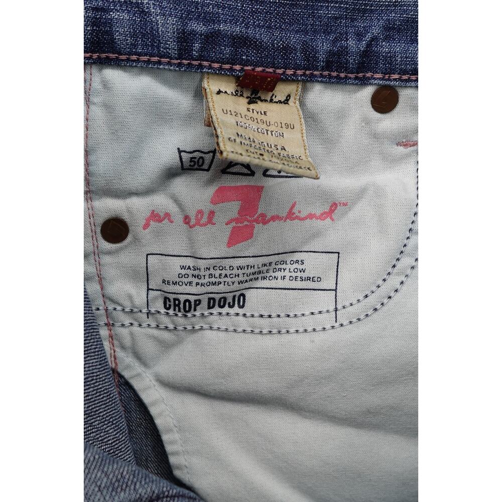 7 For All Mankind Women's 100% Cotton Crop Dojo Wide Leg 5-Pocket Jeans Size 25 - Picture 14 of 16